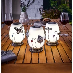 Gartendekoration ·Solarleuchten|Gartendekoration ·Led-Leuchten|Die moderne Hausfrau ﻿LED-Solarleuchte Marienkäfer