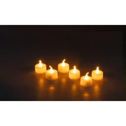 Gartendekoration ·Led-Leuchten|Leuchtdekoration·Kerzen & Teelichter|Die moderne Hausfrau LED-Teelichter „Basic“, 6 Stück