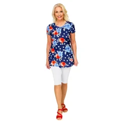 Shirts|Die moderne Hausfrau Leggings-Shirt ­„Rosen/Punkte“