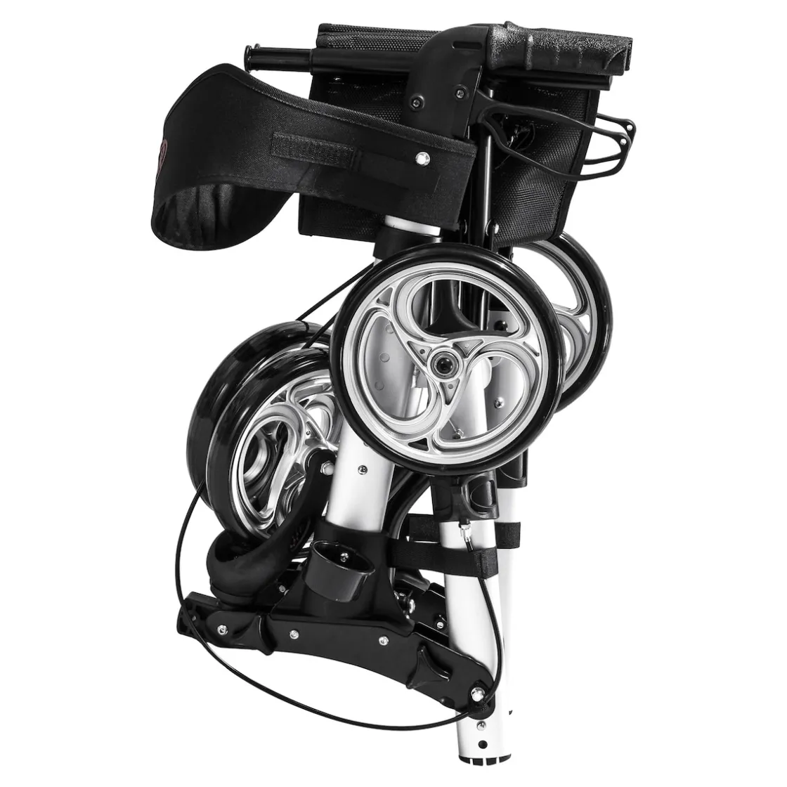 Rollatoren|Die moderne Hausfrau Leichtgewicht-Rollator Premium, Aluminium AT51006 + Transporttasche mit Rollen