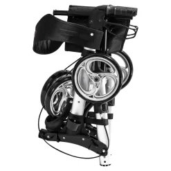 Rollatoren|Die moderne Hausfrau Leichtgewicht-Rollator Premium, Aluminium, mit Rückengurt und Tasche - AT51006 silber