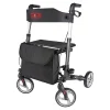 Rollatoren|Die moderne Hausfrau Leichtgewicht-Rollator Premium, Aluminium, mit Rückengurt und Tasche - AT51006 anthrazit