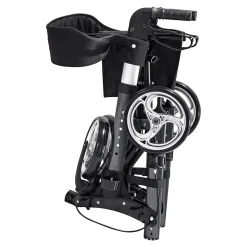 Rollatoren|Die moderne Hausfrau Leichtgewicht-Rollator Premium, Aluminium, mit Rückengurt und Tasche - AT51006 anthrazit