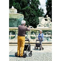 Rollatoren|Die moderne Hausfrau Leichtgewicht-Rollator Taima M-GT, Aluminium, mit Rückengurt und Tasche