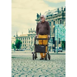 Rollatoren|Die moderne Hausfrau Leichtgewicht-Rollator Taima M-GT, Aluminium, mit Rückengurt und Tasche