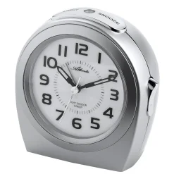 Uhren & Wecker|Die moderne Hausfrau Leucht-Quartzwecker silber