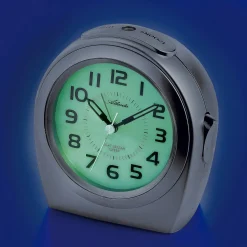 Uhren & Wecker|Die moderne Hausfrau Leucht-Quartzwecker silber