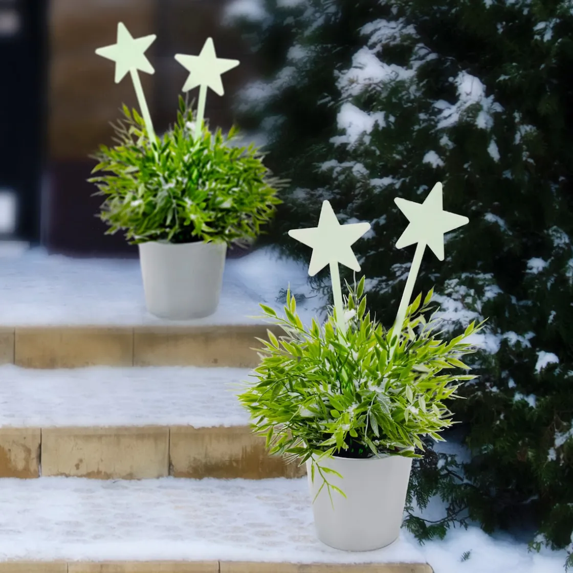 Gartendekoration ·Gartenstecker|Gartenstecker|Die moderne Hausfrau Leuchtstecker "Sternenzauber", 6 Stück