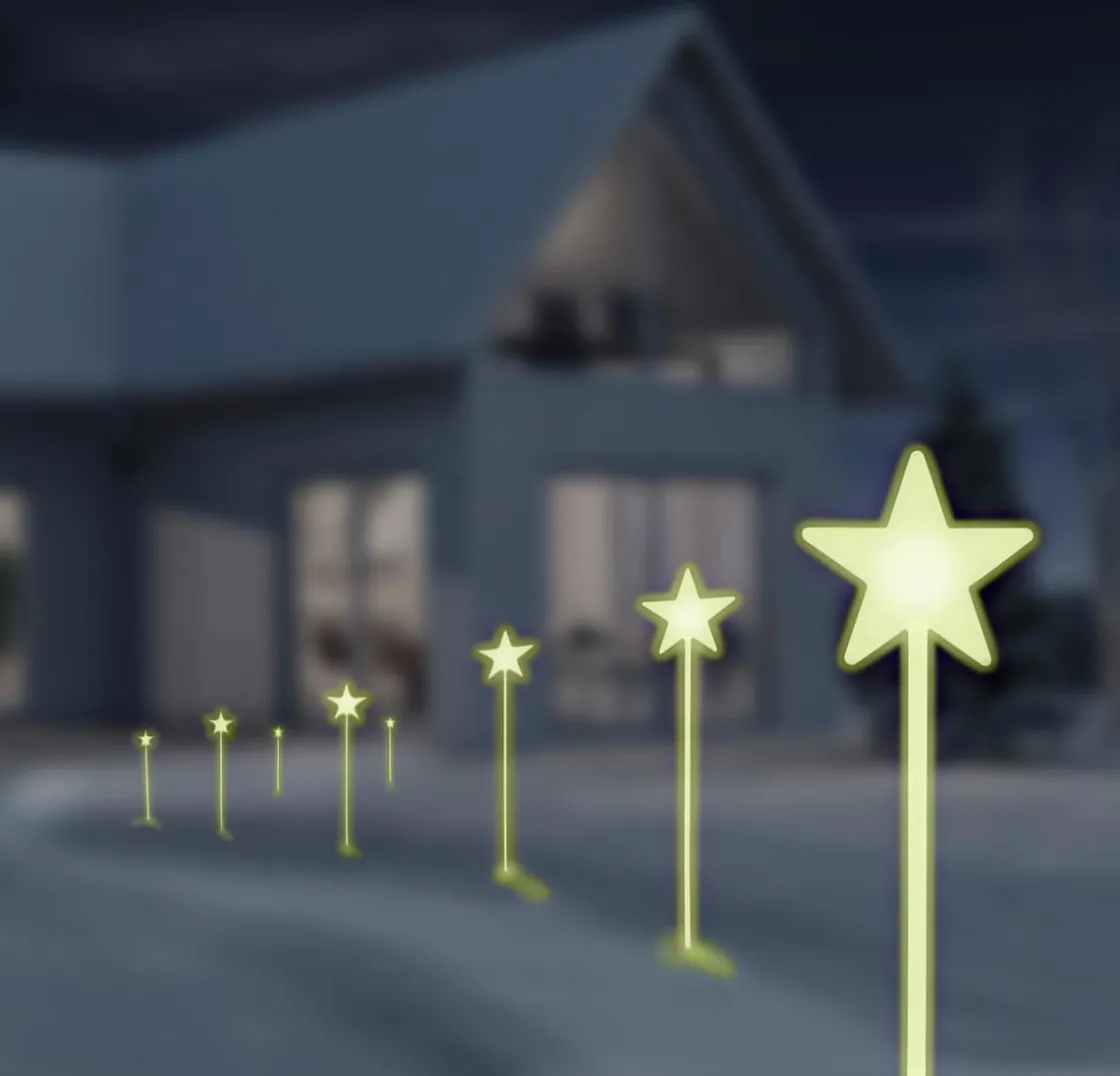 Gartendekoration ·Gartenstecker|Gartenstecker|Die moderne Hausfrau Leuchtstecker "Sternenzauber", 6 Stück