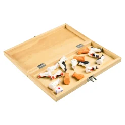 Spiele|Die moderne Hausfrau Ludo-Brettspiel „Katzenärger“, Holzspielbrett, 16 Spielfiguren + Würfel