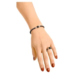 Schmuck & Uhren ·Ringe|Die moderne Hausfrau Magnet-Stretch "Hämatit" Set