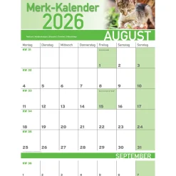 Wand- & Taschenkalender|Die moderne Hausfrau Merkkalender 2026 „Katzenbabies“