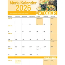 Wand- & Taschenkalender|Die moderne Hausfrau Merkkalender 2026 „Katzenbabies“