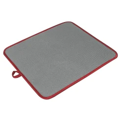 Spülbeckeneinlagen|Die moderne Hausfrau Microfaser Abtropfmatte "Softex" grau/rot