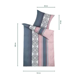 Bettzubehör ·Bettwäsche & Spannbettlaken|Die moderne Hausfrau Mikrofaser Bettwäsche High Class, 2-teilig, 135x200 cm Lisia