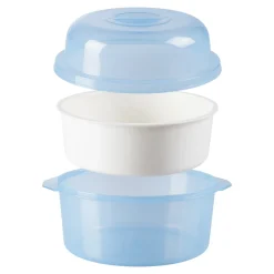 Mikrowellengeschirr|Die moderne Hausfrau Mikrowellen-Kartoffelgarer "Maxi", 3-teilig blau