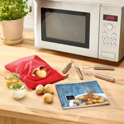 Mikrowellengeschirr|Hobbyköche|Die moderne Hausfrau Mikrowellen-Kartoffelgarer rot