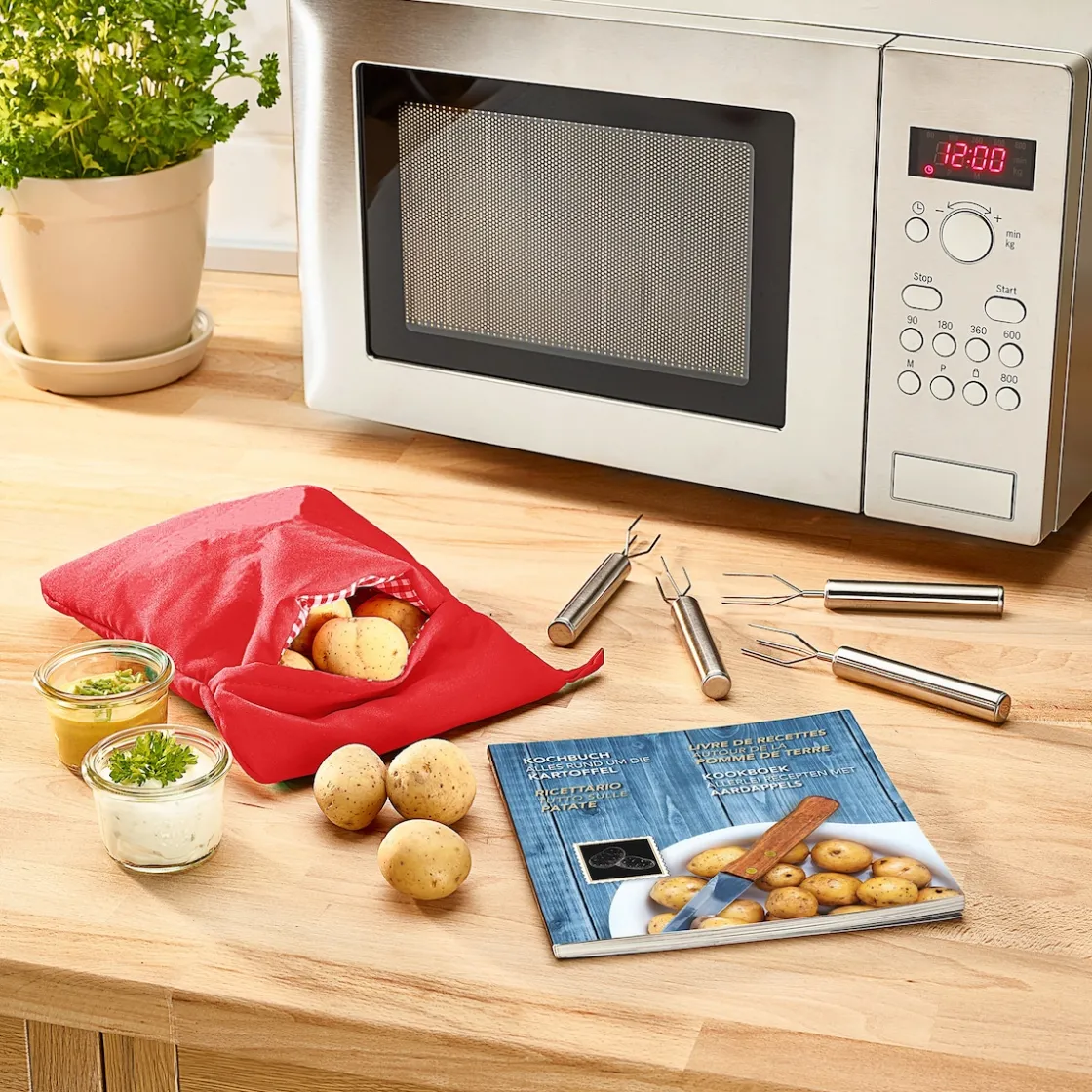 Mikrowellengeschirr|Hobbyköche|Die moderne Hausfrau Mikrowellen-Kartoffelgarer rot