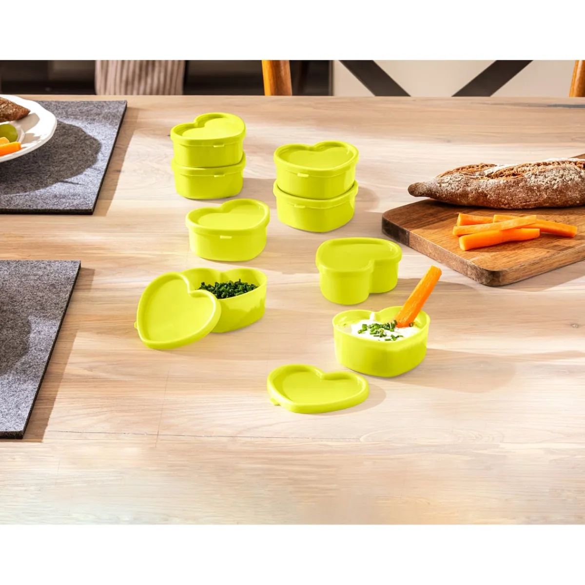 Die moderne Hausfrau Mini-Frischaltedosen „von Herzen“, 8 Stück je 80 ml