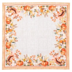 Herbstdekoration|Tischdecken & -Läufer·Tischdecken|Die moderne Hausfrau Mitteldecke „Eichhörnchen Eddi“, 85x85 cm