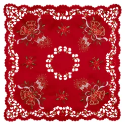 Weihnachtsdekoration·Weihnachtstischdecken|Tischdecken & -Läufer·Tischdecken|Die moderne Hausfrau Mitteldecke „Glockenspiel“, 85x85 cm