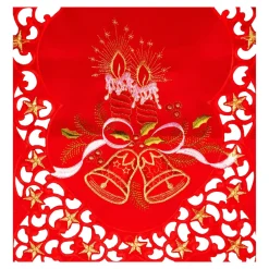 Weihnachtsdekoration·Weihnachtstischdecken|Tischdecken & -Läufer·Tischdecken|Die moderne Hausfrau Mitteldecke „Glockenspiel“, 85x85 cm