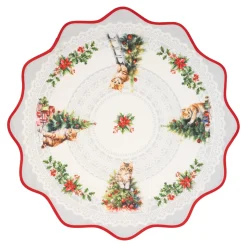 Weihnachtsdekoration·Weihnachtstischdecken|Tischdecken & -Läufer·Tischdecken|Die moderne Hausfrau Mitteldecke „Katzenweihnacht“