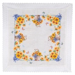 Tischdecken & -Läufer·Tischdecken|Die moderne Hausfrau Mitteldecke „Sonnenblume“, 85x85 cm
