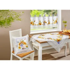 Die moderne Hausfrau Mitteldecke „Sonnenblume“, 85x85 cm