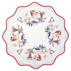Weihnachtsdekoration·Weihnachtstischdecken|Tischdecken & -Läufer·Tischdecken|Die moderne Hausfrau Mitteldecke „Weihnachtsdorf“, Ø 85 cm