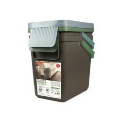 Die moderne Hausfrau Müllbehälter, 2er Set, je 25 l, stapelbar grau