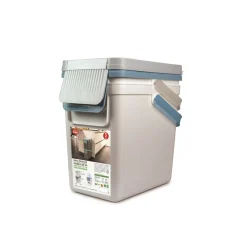 Mülleimer|Mülleimer|Die moderne Hausfrau Müllbehälter, 2er Set, je 25 l, stapelbar weiß