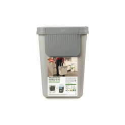 Mülleimer|Mülleimer|Die moderne Hausfrau Müllbehälter, 2er Set, je 25 l, stapelbar weiß