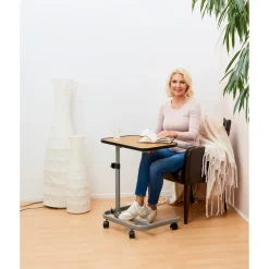 Die moderne Hausfrau Mobiler Beistelltisch Buche