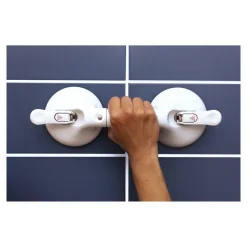 Badhilfen|Bade- & Toilettenhilfen·Badewanneneinstiegshilfen|Die moderne Hausfrau Mobiler Handgriff mit Vakuum Sicherheitsanzeige 21 cm