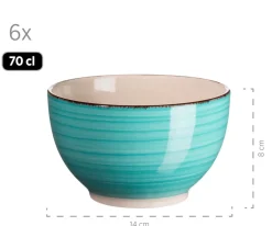 Schalen & Schüsseln|Die moderne Hausfrau Müslischalen-Set, Steingut LUMACA Laguna