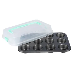 Backbleche & Grillkörbe|Ofenroste & Grillkörbe|Die moderne Hausfrau Muffin-Backblech mit Transporthaube