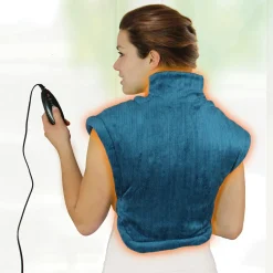 Die moderne Hausfrau Nacken/Rücken Wärmekissen, Extra lang Blau