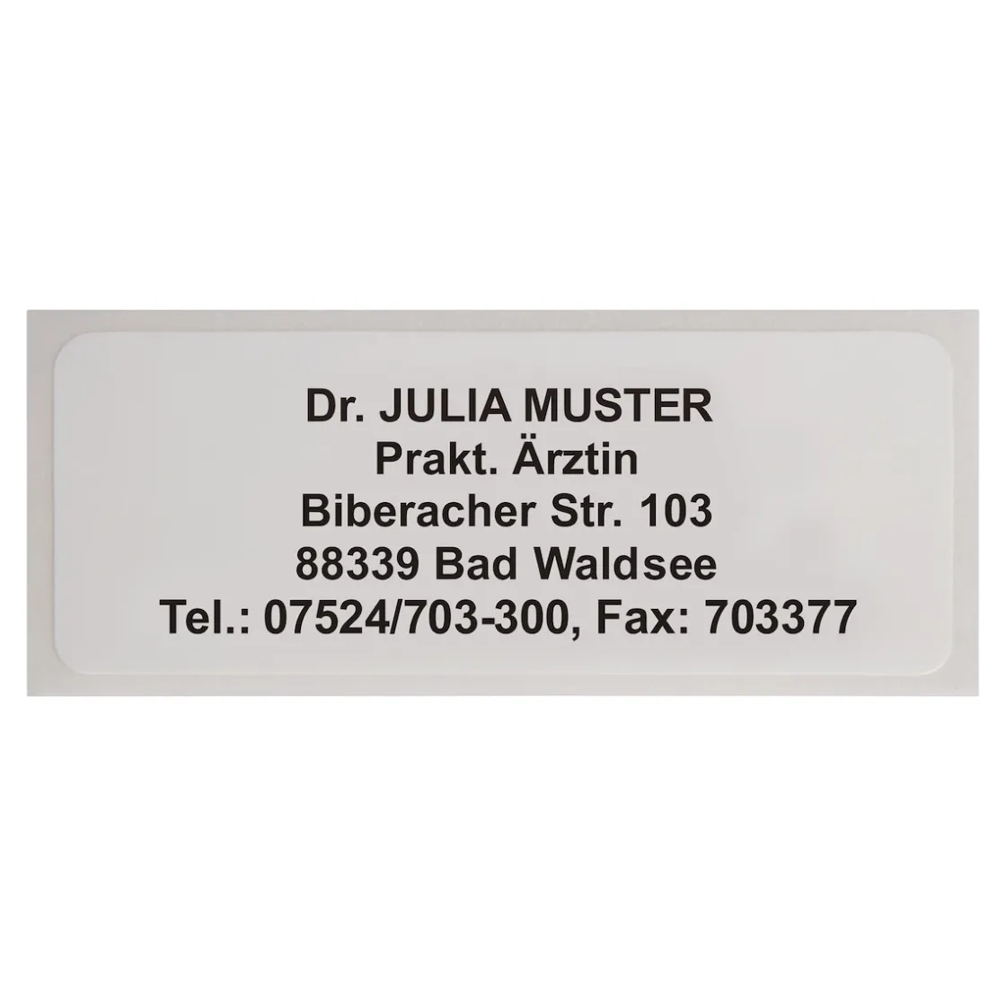 Bürobedarf|Die moderne Hausfrau Namensaufkleber "Schrifttyp A" schwarz