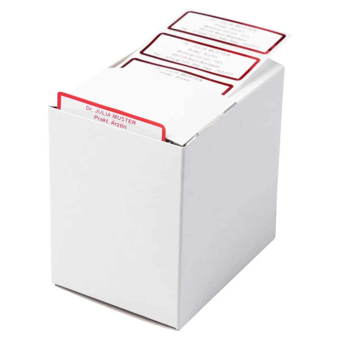 Bürobedarf|Die moderne Hausfrau Namensaufkleber "Schrifttyp B" rot