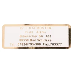 Bürobedarf|Die moderne Hausfrau Namensaufkleber "Schrifttyp A" gold