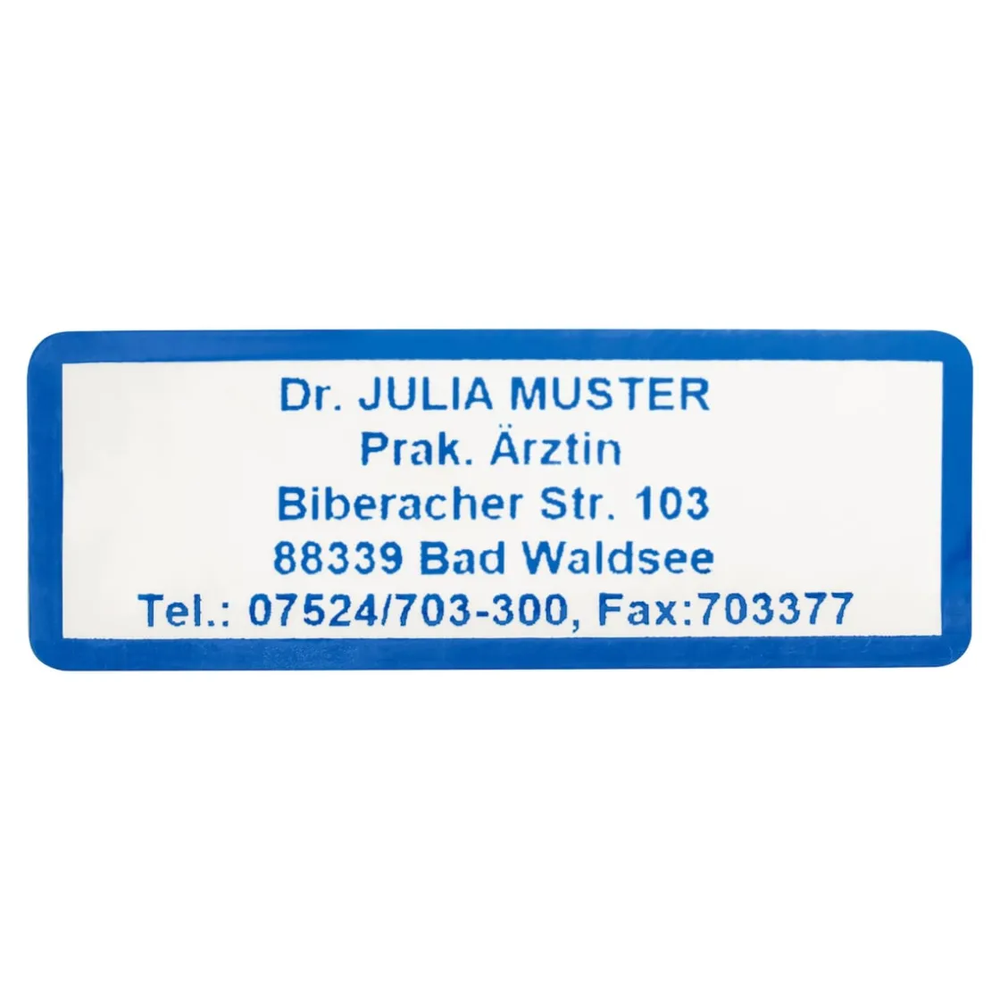 Bürobedarf|Die moderne Hausfrau Namensaufkleber "Schrifttyp A" blau