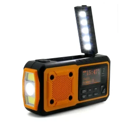 Unterhaltungselektronik|Die moderne Hausfrau Notfalldigitalradio mit Solarpanel