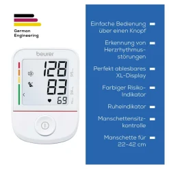 Blutdruckmessgeräte & Pulsoximeter·Oberarm-Blutdruckmessgeräte|Die moderne Hausfrau Oberarm-Blutdruckmessgerät BM 38