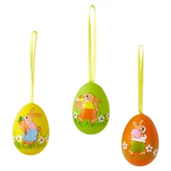 Dekofiguren|Osterdekoration|Die moderne Hausfrau Ostereier "Hasenbande", 6 Stück