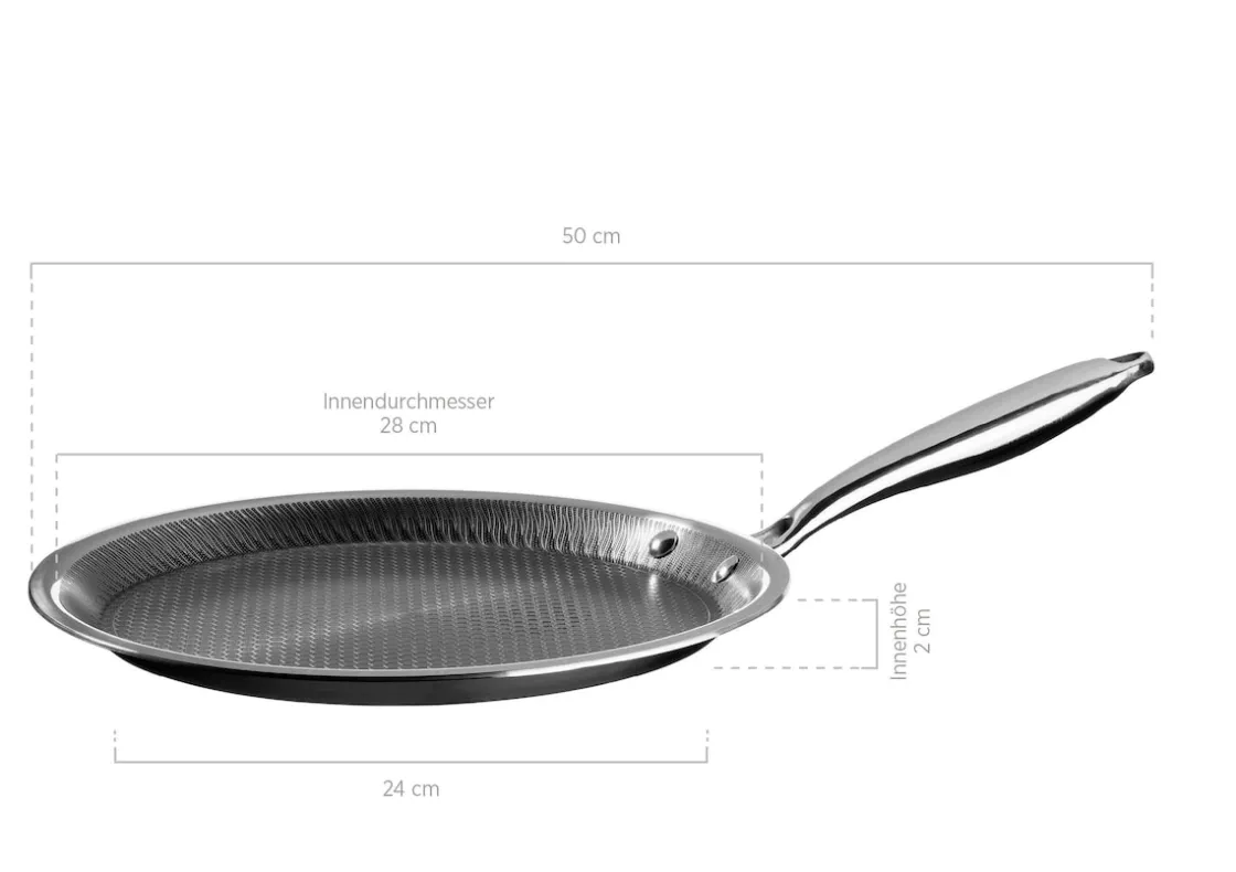 Pfannen|Die moderne Hausfrau Palatschinkenpfanne, Edelstahl Hestia 1 x Pfanne