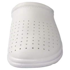 Pantoletten|Clogs & Pantoletten|Die moderne Hausfrau Pantolette mit Leder für Damen weiß