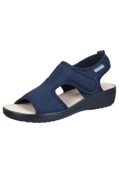 Sandalen|Die moderne Hausfrau Pantoletten blau