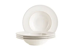 Geschirrsets|Die moderne Hausfrau Pastateller Set, Steinzeug Unico Weiß