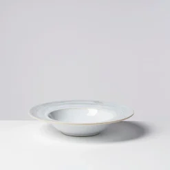 Teller|Die moderne Hausfrau Pastateller-Set, Steinzeug TIEFER SEE Grau / Weiß